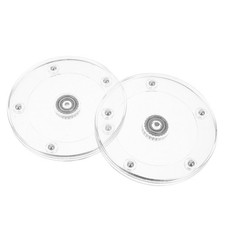 2 Pcs Transparent Display Turntable Bearing Rotating Base for Stand
