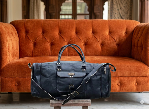 Weekend Overnight All Time Bag Smooth Goat Leather Travel Duffel