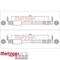 2X Bremsschlauch Metzger 4112029 2 BremsschläUche Rechts Links Hinten