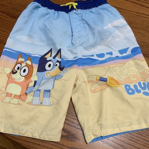 Bluey Boys Swim Trunks & Rash Guard Shirt Size 5/6 - Picture 6 of 6