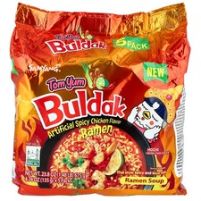 Buldak®, Ramen Soup, Spicy Chicken, Tom Yum , 5 Packs, 4.76 oz (135 g) Each