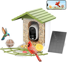 Smart Bird Feeder with Camera 2.5K AI Identify Solar Powered WiFi Outdoor Gift