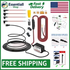 15ft Dash Cam Hardwire Kit with Type C Mini USB - Ideal for Cars Trucks