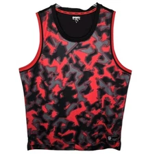 VIntage Y2K And1 Legendary basketball jersey red grey noisy pattern Mens Size XL