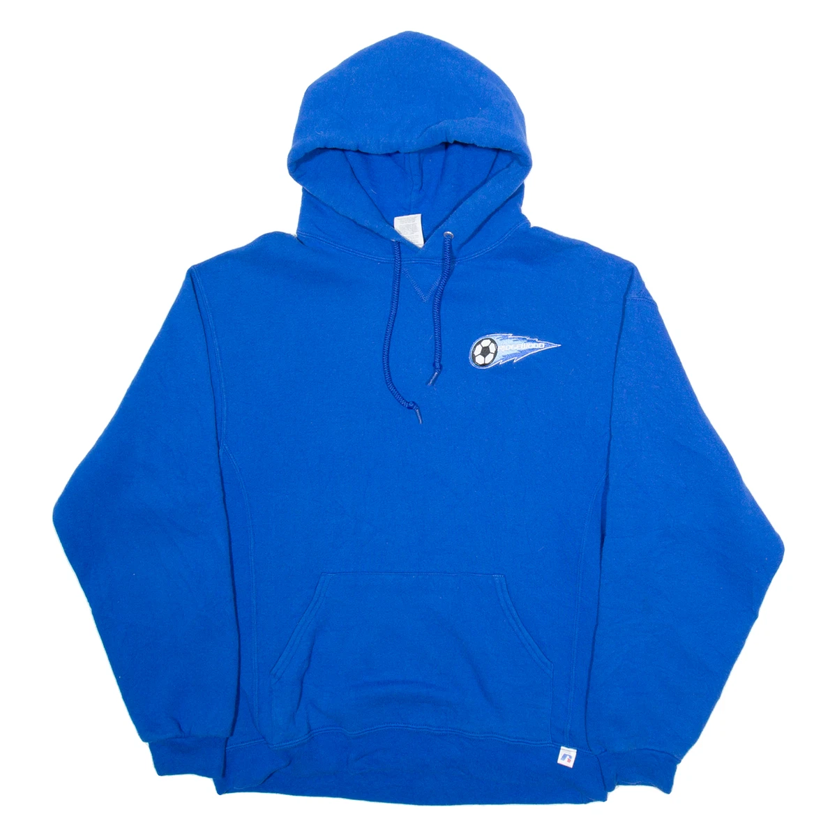 Pull Hoodie Homme Russell Athletic 2XL Bleu – Microfibre Polyester