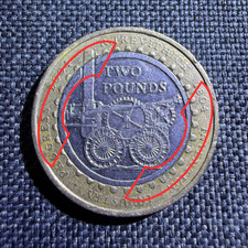 2004 Trevithick Steam Locomotive £2 Coin – Misaligned Error – UK Collectible
