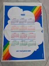 Canovaccio Bassetti Giampaolo Pavesi calendario 1985 strofinaccio vintage telo