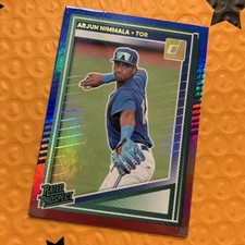 2025 Panini Donruss - Rated Prospects Arjun Nimmala #129 Red and Blue - Toronto