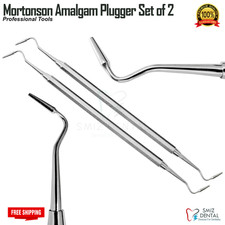 Dental Mortenson Plugger Condenser Composite Filling Cavity Stainless Steel 2PCS