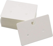 50 Pcs Earring Display Cards with 50 pcs Self Seal Bags 3 Holes Small Blank Pape