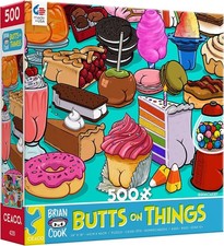 Ceaco - Brian Cook - Butts on Things - Sweet Cheeks - 500 Piece Jigsaw Puzzle