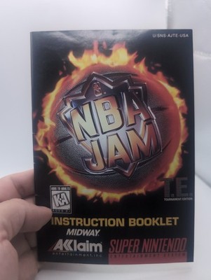 NBA Jam Tournament Edition Super Nintendo Entertainment System SNES Manual Only
