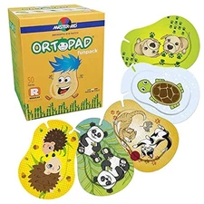 Ortopad® Bamboo Fun Pack Eye Patches, 50/Box (Regular Size, 4+ yrs) Hedgeho