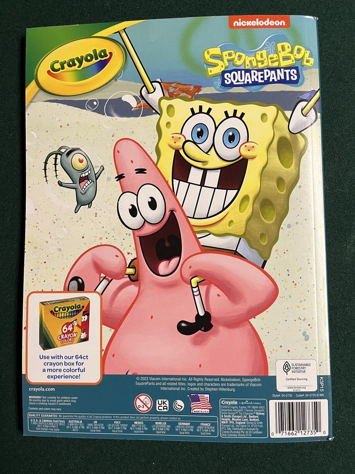 Crayola SpongeBob SquarePants 96pg Coloring Book for Kid - 96 pages & Stickers! - Image 2 of 4