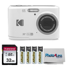 Kodak PIXPRO FZ45 Digital Camera White Bundle