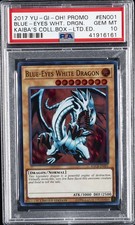 2017-2018 YU-GI-OH! PROMO COLLECTOR BOX #EN001 BLUE-EYES WHITE DRAGON PSA 10
