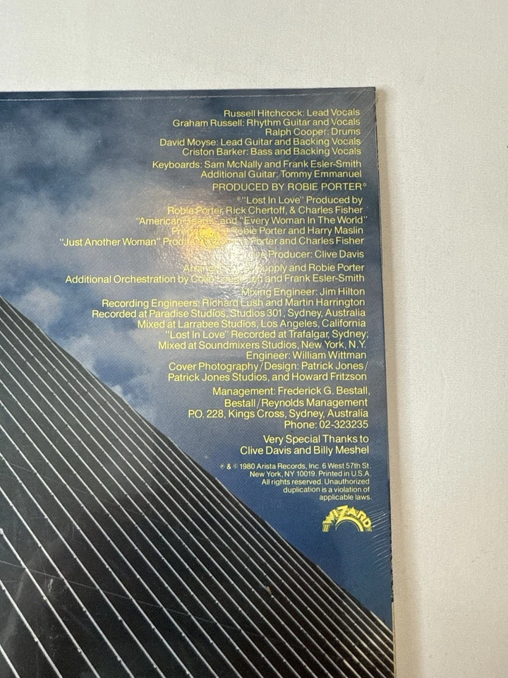 Air Supply Lost In Love 1980 оригинальная виниловая пластинка Arista Records AL-9530 очень хорошее состояние - Изображение 4 из 4