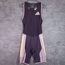 ADIDAS 2024 Pro Elite Promo Sleeveless Running Suit Mens SMALL Purple