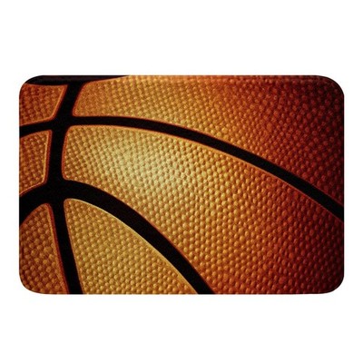 Basketball Bathroom Rugs and Mats,3D Ball Pattern Bath Rugs Set Super Absorbe...