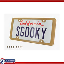 Champaign Gold Stainless Steel License Plate Frame Tag Holder 4 Hole Screws Co Champaign Gold Stainless Steel License Plate Frame Tag Holder 4 Hole Screws Co
