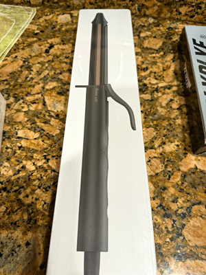 ANNLARY HC08 1in Ceramic Curling Iron with Clamp 450°F 5 Settings Black