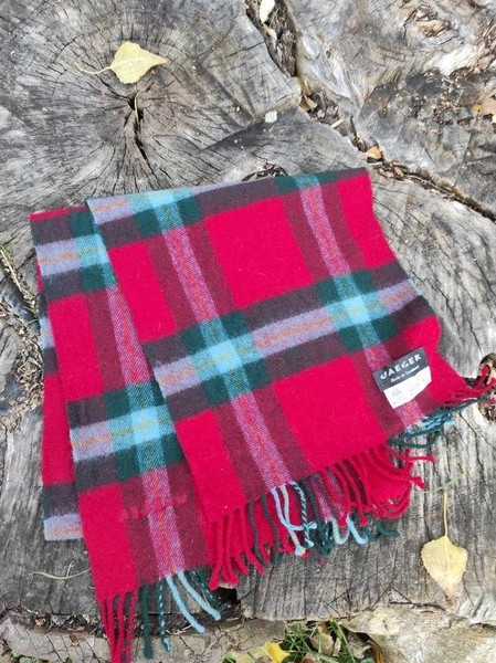 Men Jaeger Scarf Turquoise Wool One size