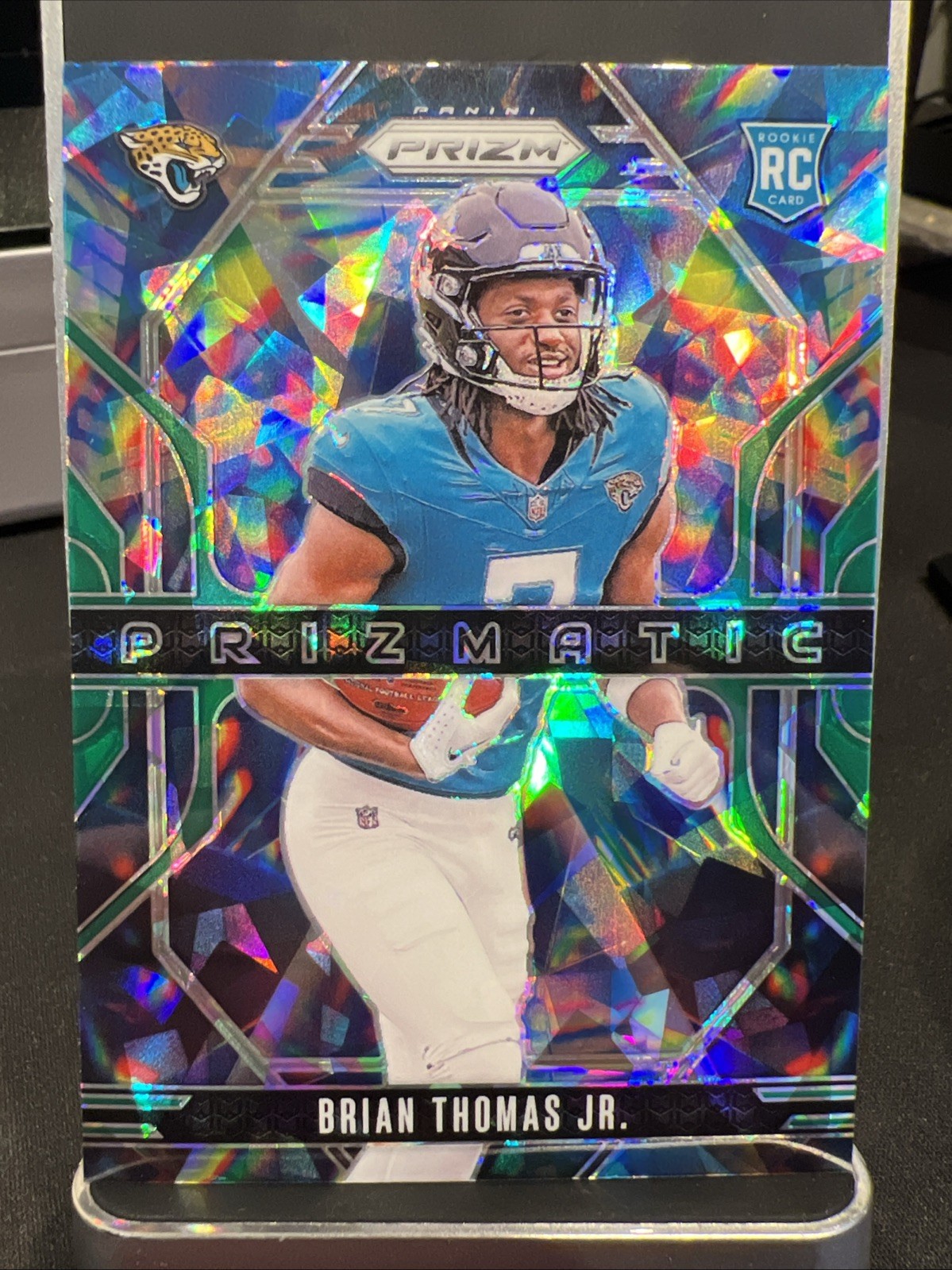 2024 Panini Prizm Brian Thomas Jr. Prizmatic Green Ice #19 Jaguars Rookie RC