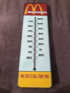 McDonald's Advertising Hanging Wall Thermometer