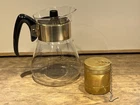 VTG Pyrex Corning 1960s Atomic Star Burst 4 Cup Coffee Pot Carafe W/ Tea Diffuse