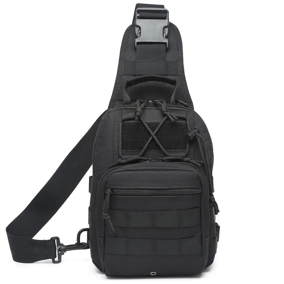 Bolso Molle táctico al aire libre Mochila Bolsa deportiva Paquete Eslinga Hombro Pecho Funda Foto 2 de 4