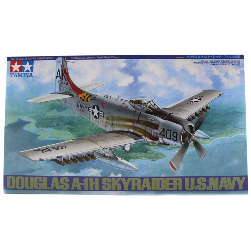 Tamiya 1:48 Skyraider U.S. Navy Plastic Model Kit - Image 3