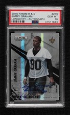 2010 Rookies & Stars Longevity Holofoil Signatures Jimmy Graham PSA 10 Auto 06bg