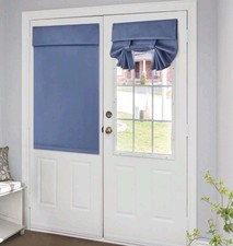 Homeideas Blackout Door Curtain Room Darkening Blind 34 40 Stone Blue - 1 Panel
