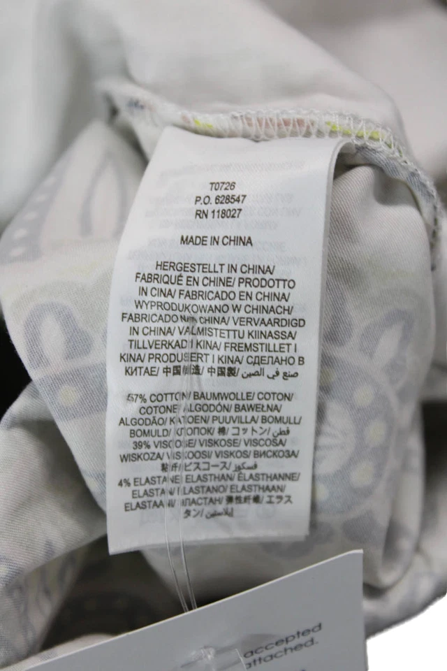 Pantalones Cortos Boden Mujer Estampado Paisley Tiro Alto Multicolor Mezcla Algodón Talla 6 Foto 4 de 4