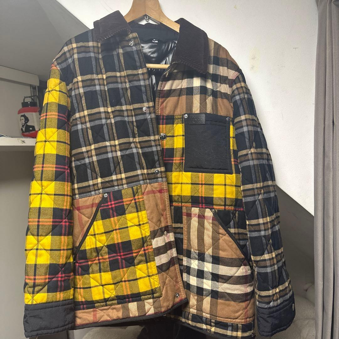 Burberry 2023 Check Patchwork Jacket Used Item Go… - image 5