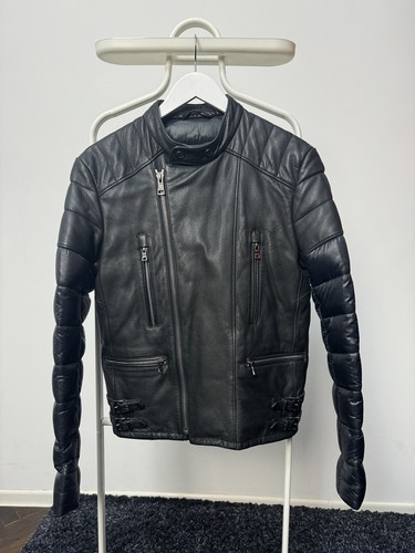 Ventcouvert men's James Dean biker slim down leather jacket EU48 fits S p2p 19,7