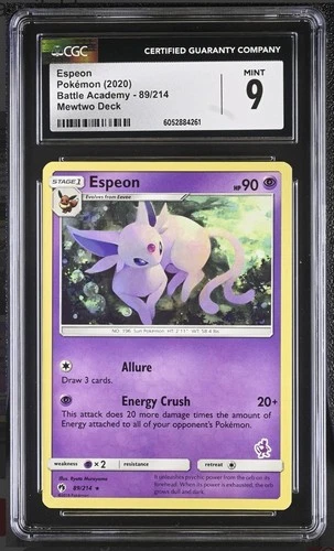 Espeon Battle Academy - 89/214 Mewtwo Deck (2020) CGC 9