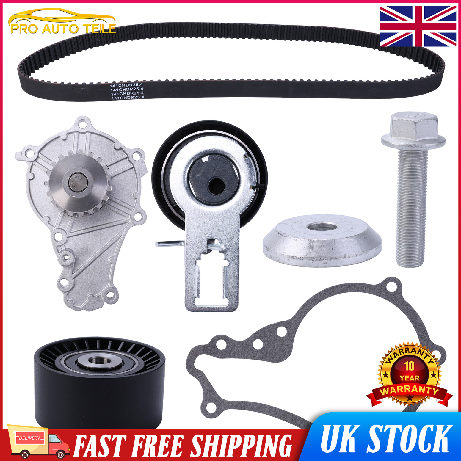 Timing Belt & Water Pump Kit fits FORD Set Gates 1787859 1855729 2008550 Quality - Image 13