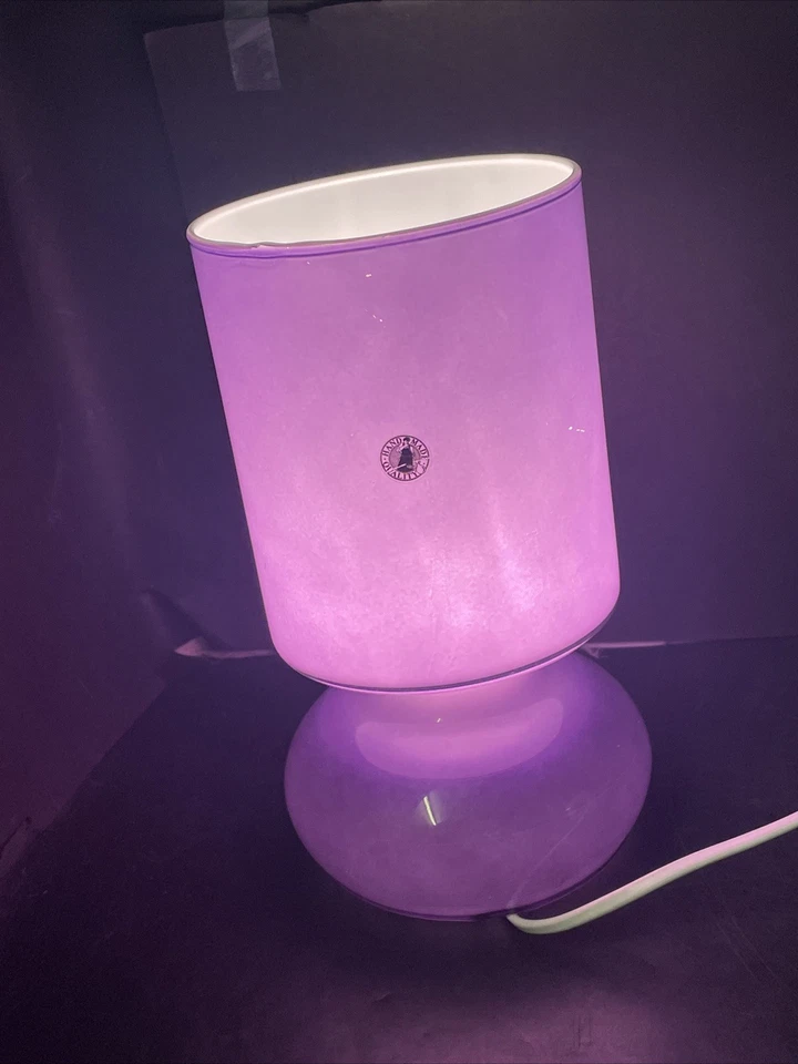 Ikea Lykta Purple Glass Table Lamp Typ B 0401 Hand Made - Image 4 of 4