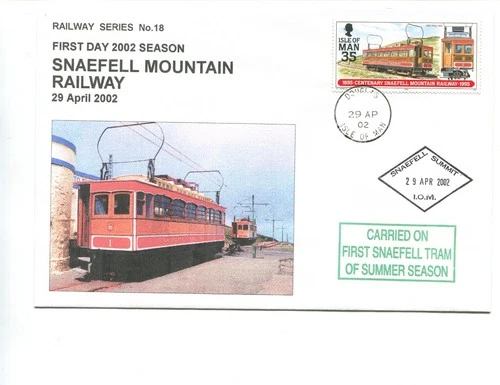 Isle of Man 2002 First day Snaefell Mountain Railway cover