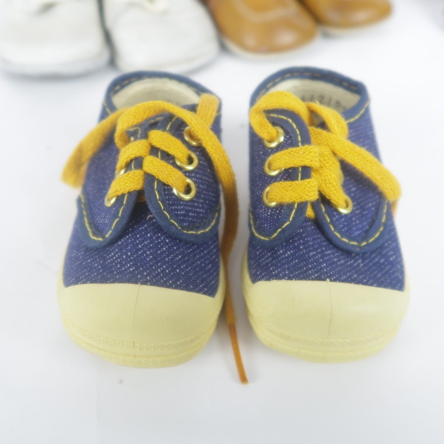 Vtg Baby Leather High Top Shoes 1970's Lot of 7 Pairs Infant Toddler Booties