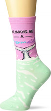 Womens Funny Jokes Wordplay Crew Socks - 1 Pairs - Cool Cute Pop Culture Gif