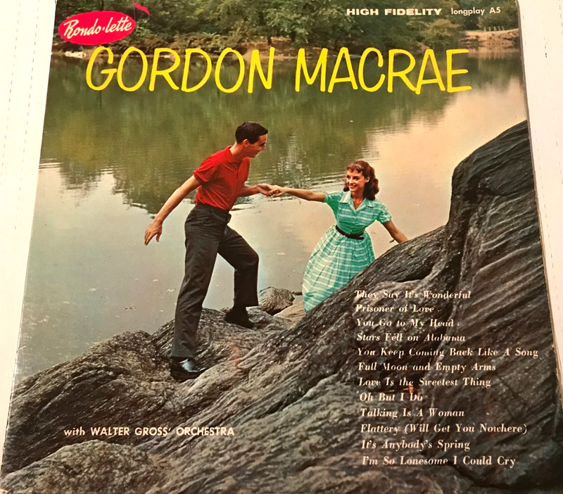 GORDON MacRAE ~ Self-Titled~Vinyl LP ~ Mono ~Rondo-lette Records 1958