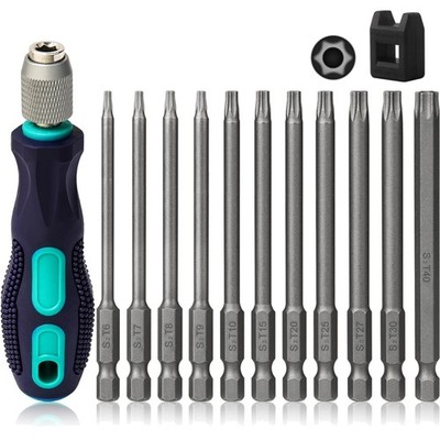 Torx Schraubendreher Set 12 Stück 100mm S2 Stahl Magnet Rostschutz Schlüssel
