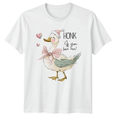 Honk If You Love Me Ente Wasservögel Tiere Herren Damen Grafik T-Shirt