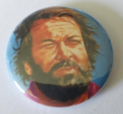 1x Bud Spencer Button Fun Buddy Action Oi Ultras Hool Punk Western