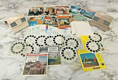 Viewmaster Vintage Viewer Reel Sawyer Lot Bundle View Master Stereoscope 