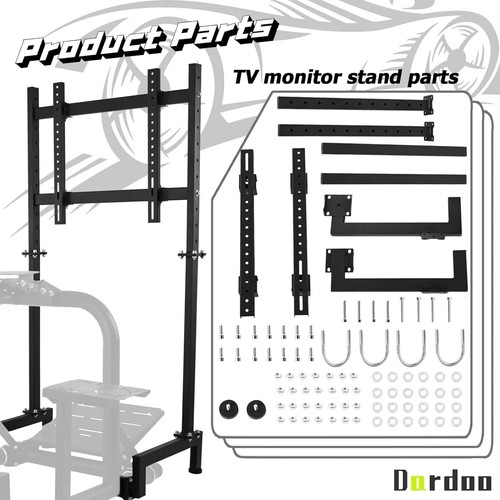 USED-Dardoo TV-Ständer Stehende Monitorhalterung Fit Round Tube Racing Cockpit - Picture 5 of 9
