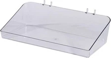 6 Slatwall Trays Acrylic Clear 6 ½” x 12” x 3” Plastic Wire Grid Pegboard