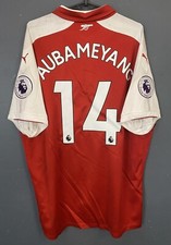 MEN'S FC ARSENAL 2017/2018 AUBAMEYANG SOCCER FOOTBALL SHIRT JERSEY SIZE 2XL XXL